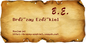 Brázay Ezékiel névjegykártya